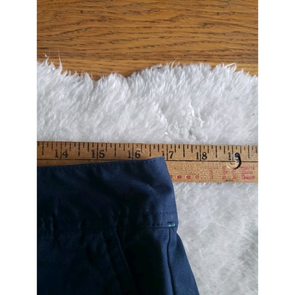 Sz 10 GAP Shorts Women Navy Pineapple Chino City Mid Rise Pockets Stretch EUC - Picture 5 of 7